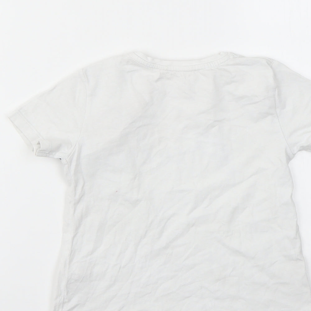 RIVER ISLAND  Girls White   Basic T-Shirt Size 4-5 Years
