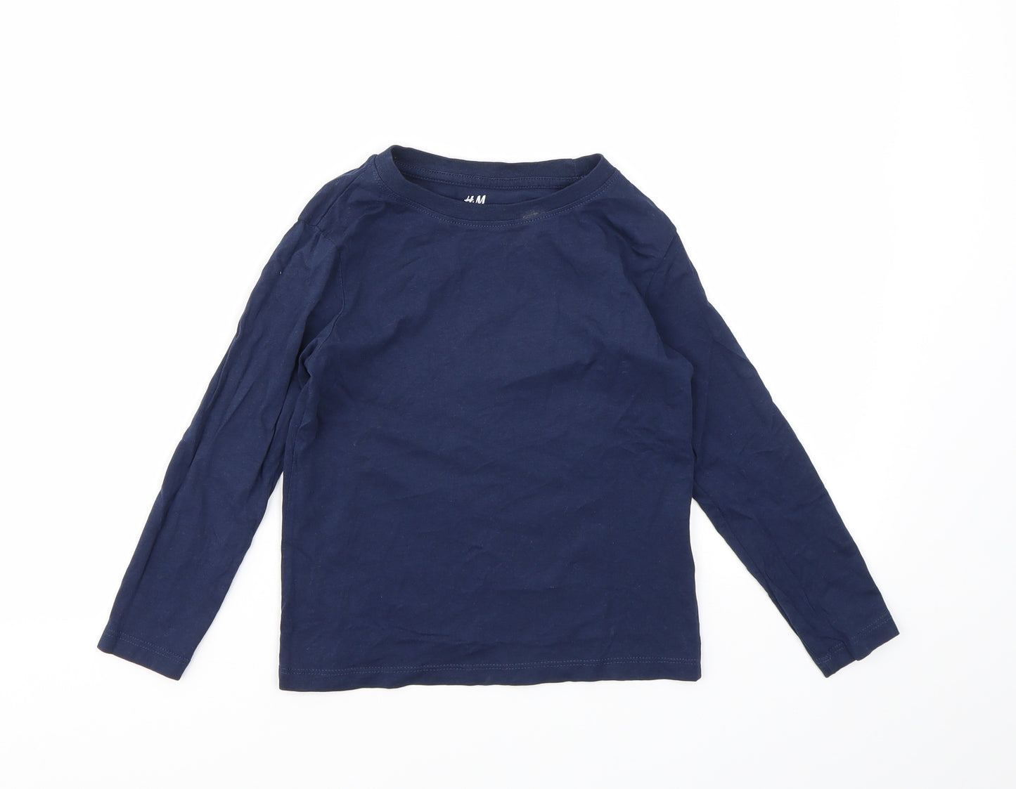 H&M Girls Blue   Basic T-Shirt Size 5-6 Years
