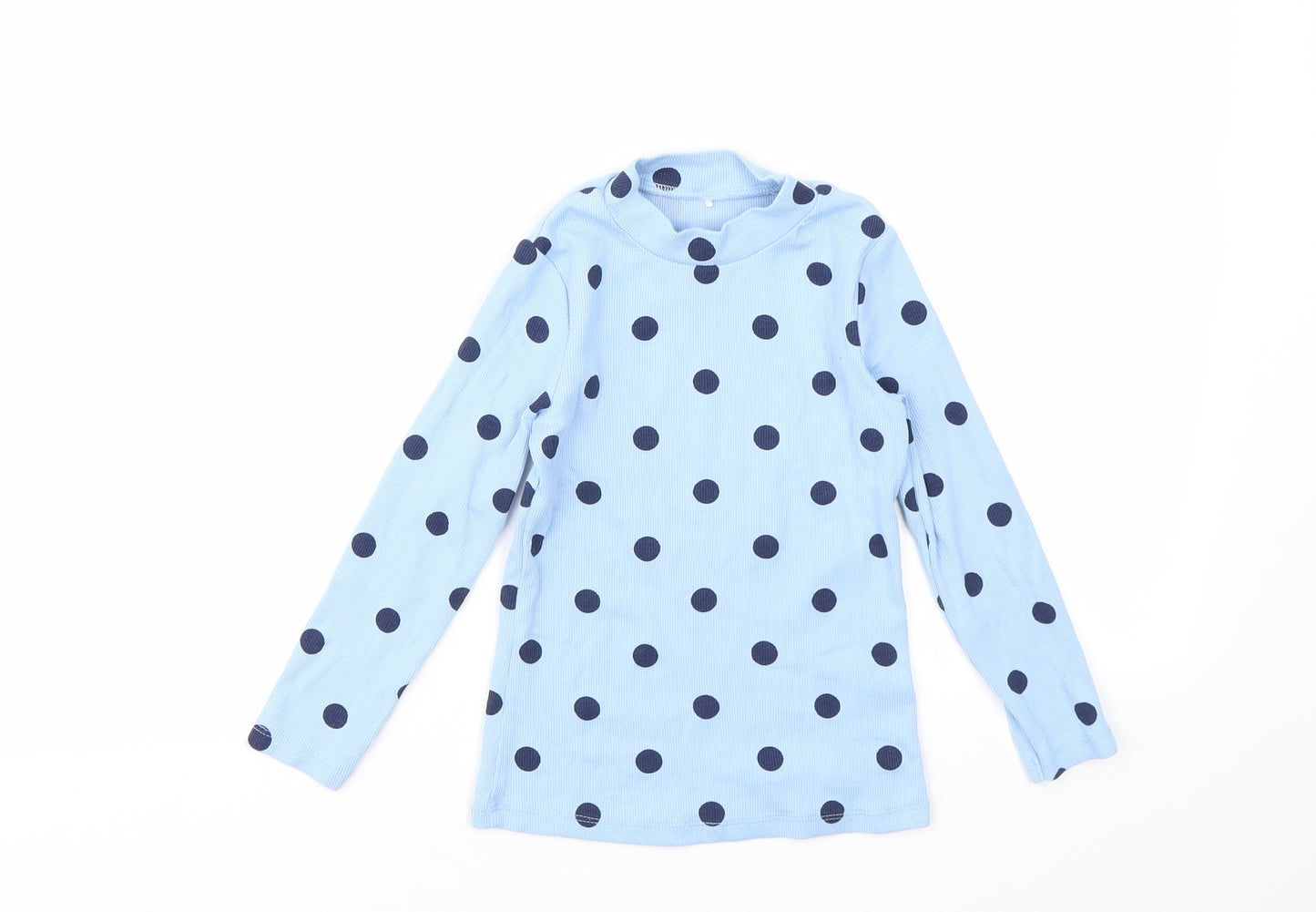 George Girls Blue Polka Dot  Basic T-Shirt Size 4-5 Years
