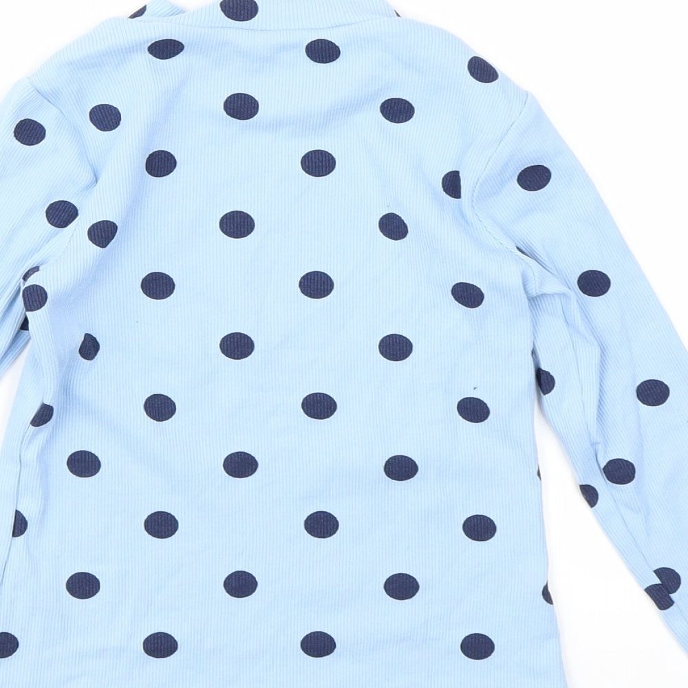 George Girls Blue Polka Dot  Basic T-Shirt Size 4-5 Years