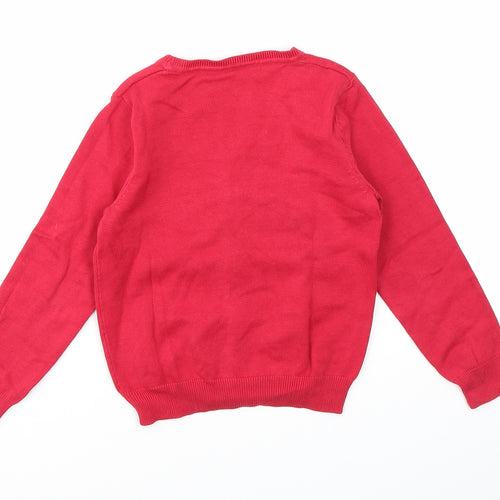 George Girls Red   Cardigan Jumper Size 4-5 Years