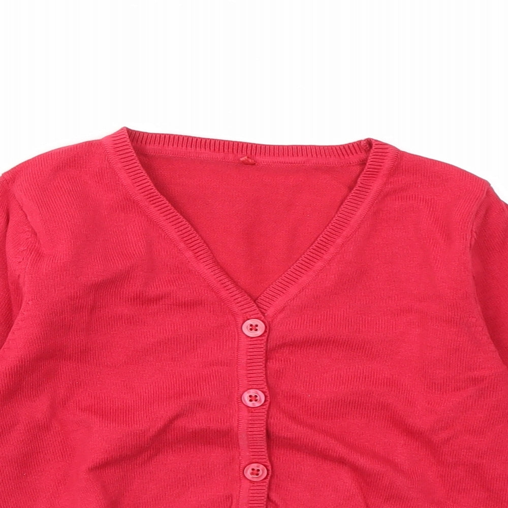 George Girls Red   Cardigan Jumper Size 4-5 Years