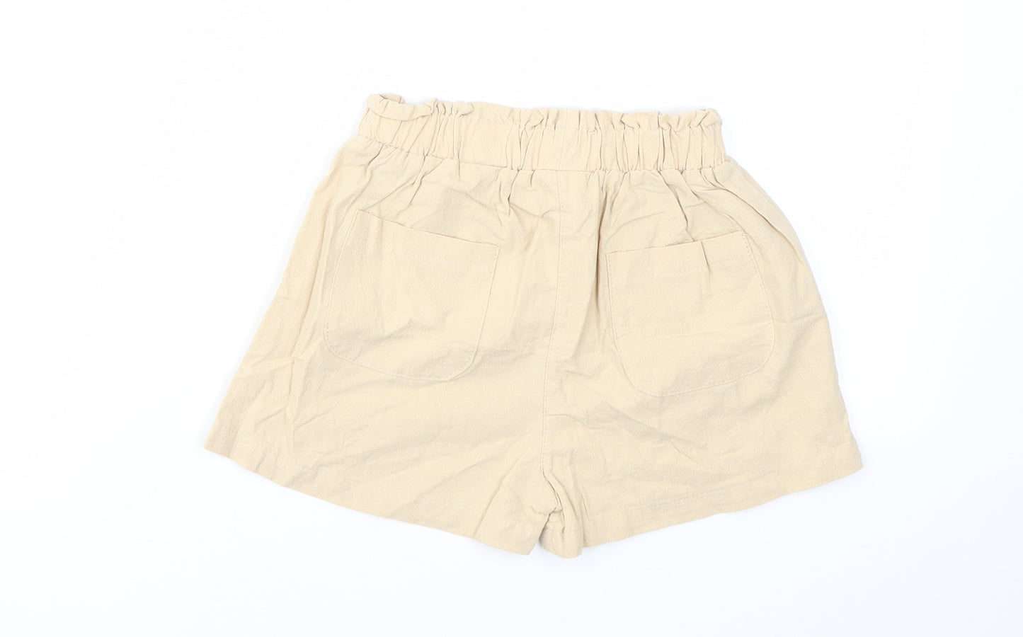 Preworn Girls Beige   Cut-Off Shorts Size 5-6 Years