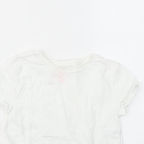 F&F Girls White   Basic T-Shirt Size 5-6 Years