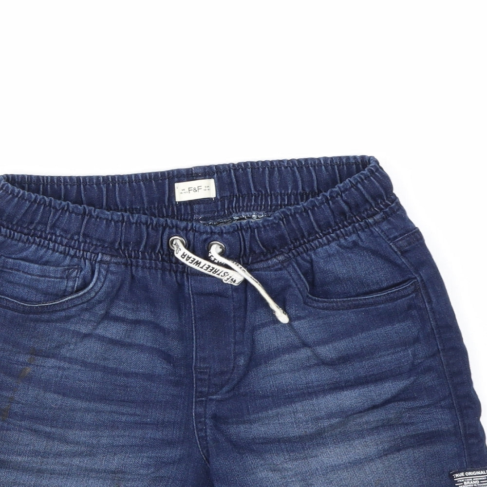 F&F Boys Blue   Cargo Shorts Size 10-11 Years