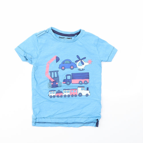 NEXT Boys Blue Geometric  Basic T-Shirt Size 12-18 Months