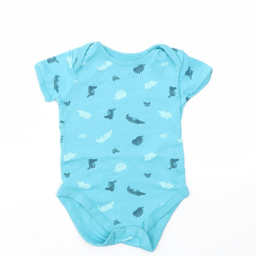 George Boys Blue Geometric  Babygrow One-Piece Size 18-24 Months