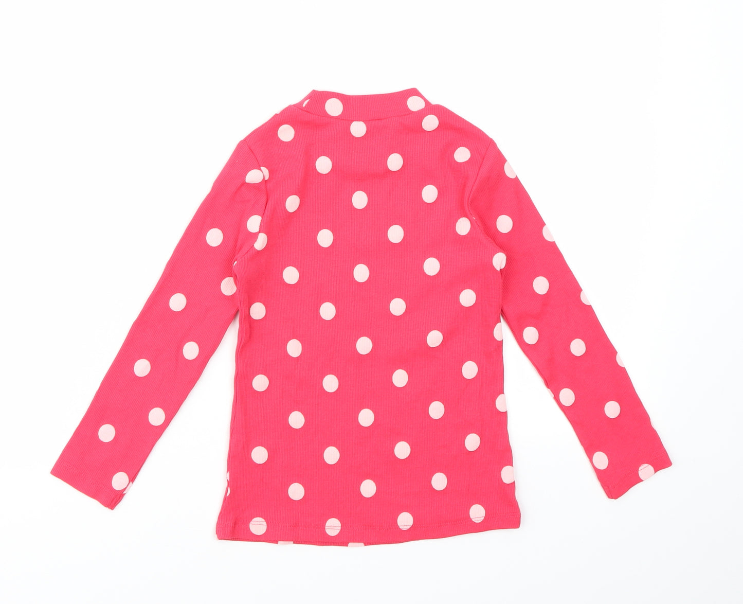 George Girls Pink Polka Dot  Basic T-Shirt Size 4-5 Years