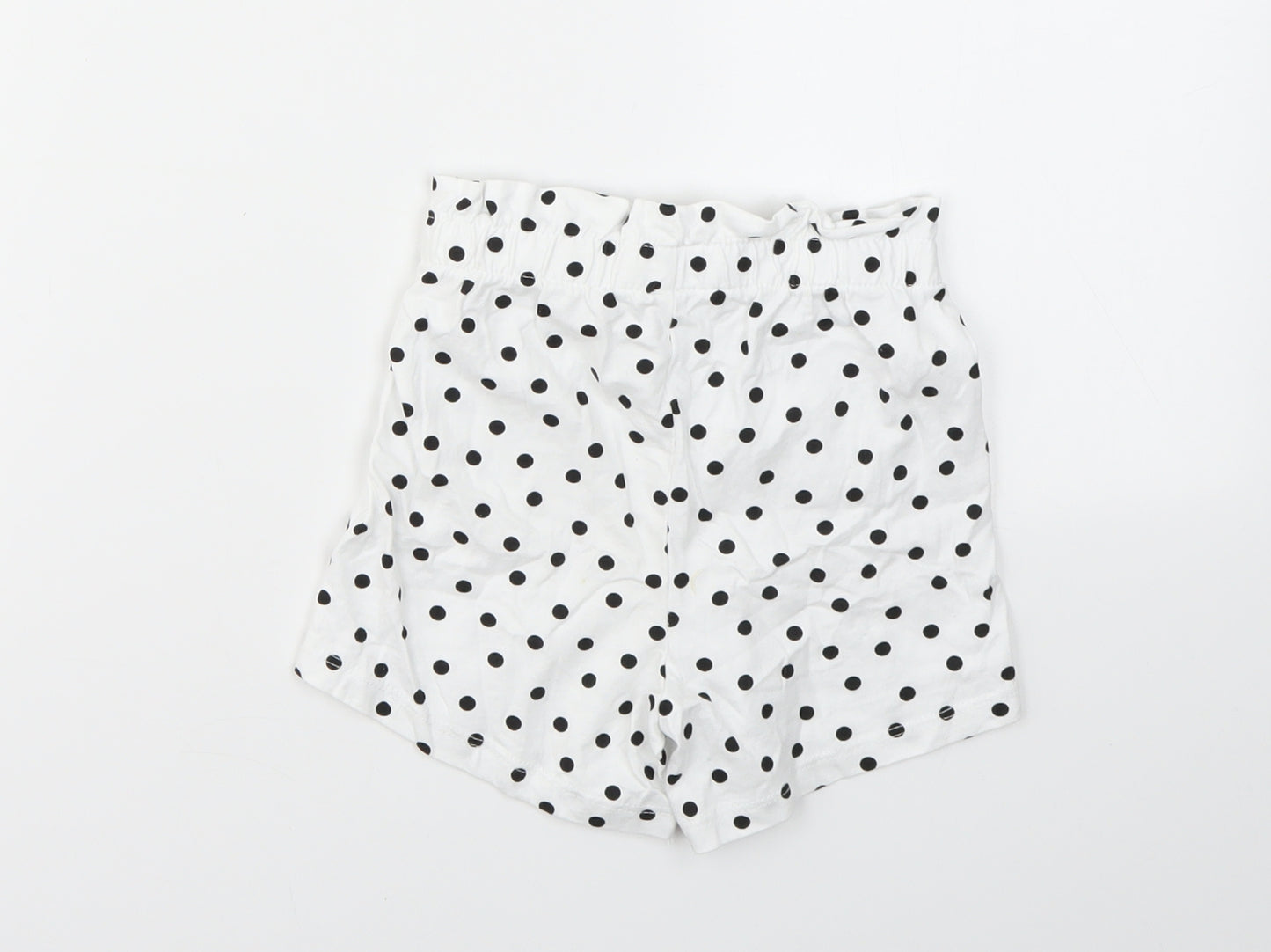 George Girls White Polka Dot  Cut-Off Shorts Size 4-5 Years
