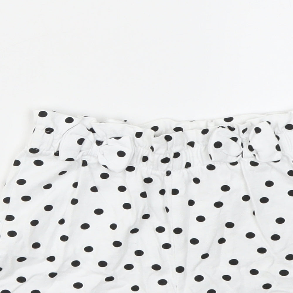 George Girls White Polka Dot  Cut-Off Shorts Size 4-5 Years