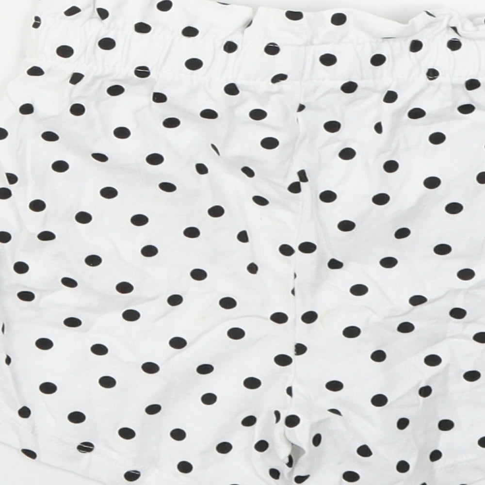 George Girls White Polka Dot  Cut-Off Shorts Size 4-5 Years