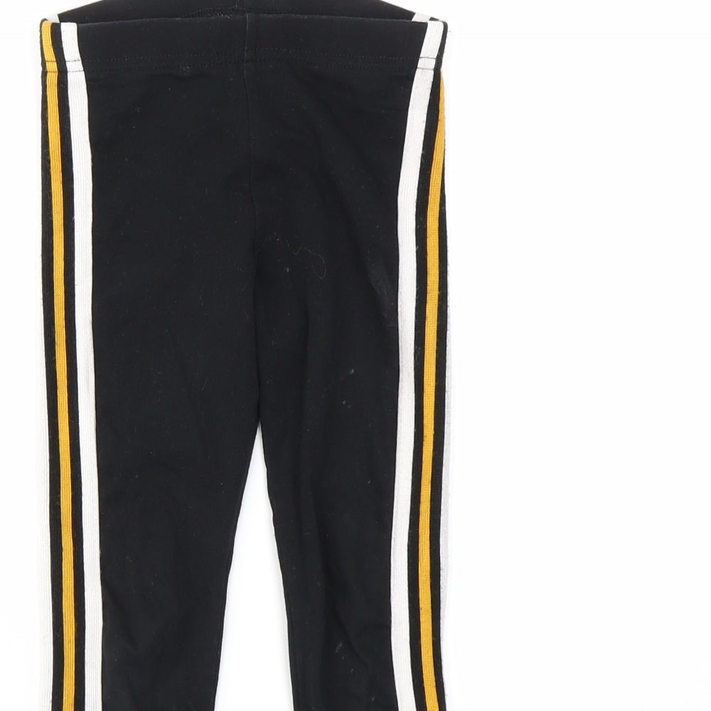 F&F Boys Black   Jegging Trousers Size 5-6 Years