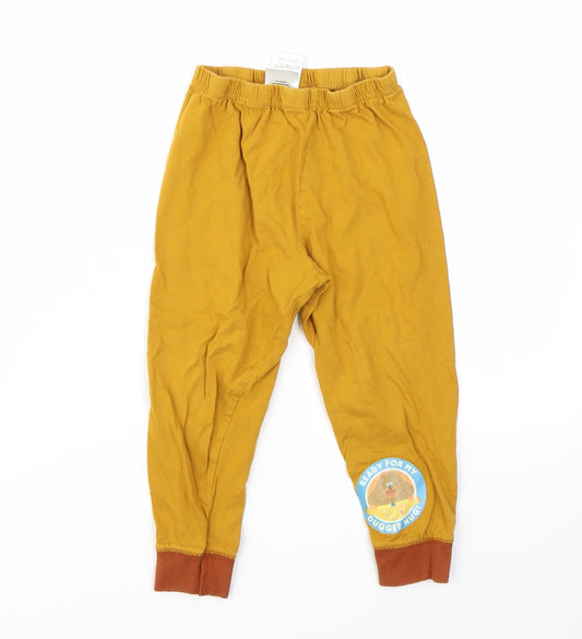 Preworn Boys Orange Geometric  Jogger Trousers Size 2-3 Years