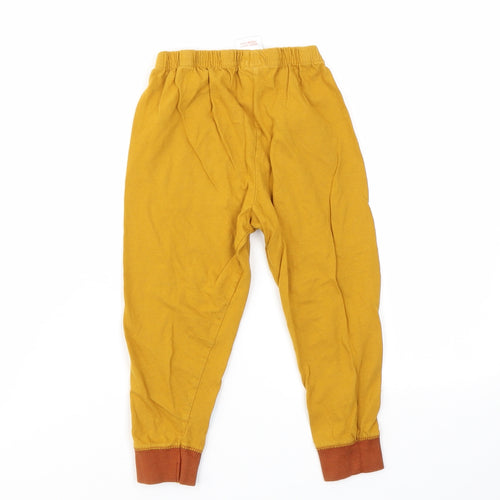 Preworn Boys Orange Geometric  Jogger Trousers Size 2-3 Years