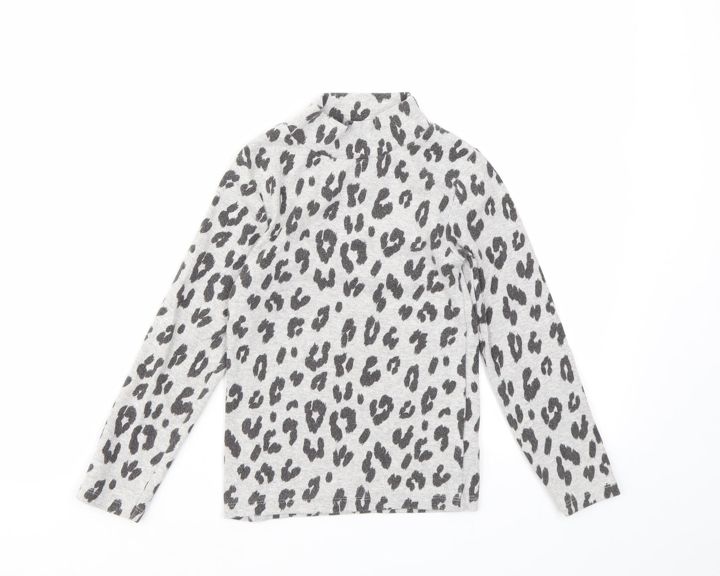 NEXT  Girls Grey Animal Print  Basic T-Shirt Size 5 Years