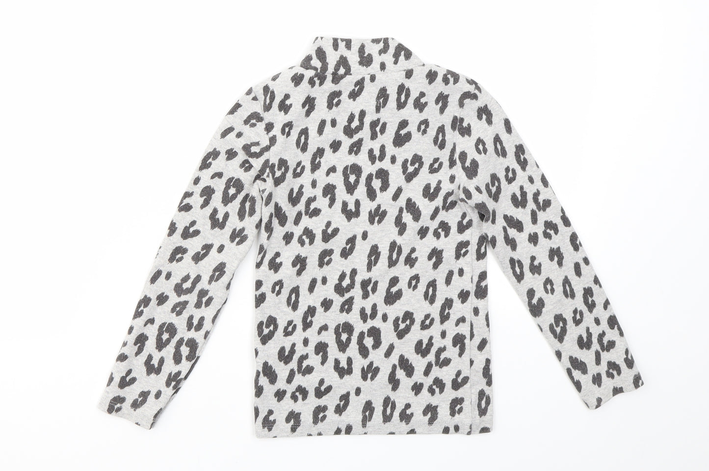 NEXT  Girls Grey Animal Print  Basic T-Shirt Size 5 Years