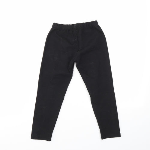PREWORN  Girls Black Ikat  Jegging Trousers Size 4 Years