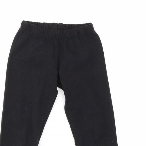 PREWORN  Girls Black Ikat  Jegging Trousers Size 4 Years