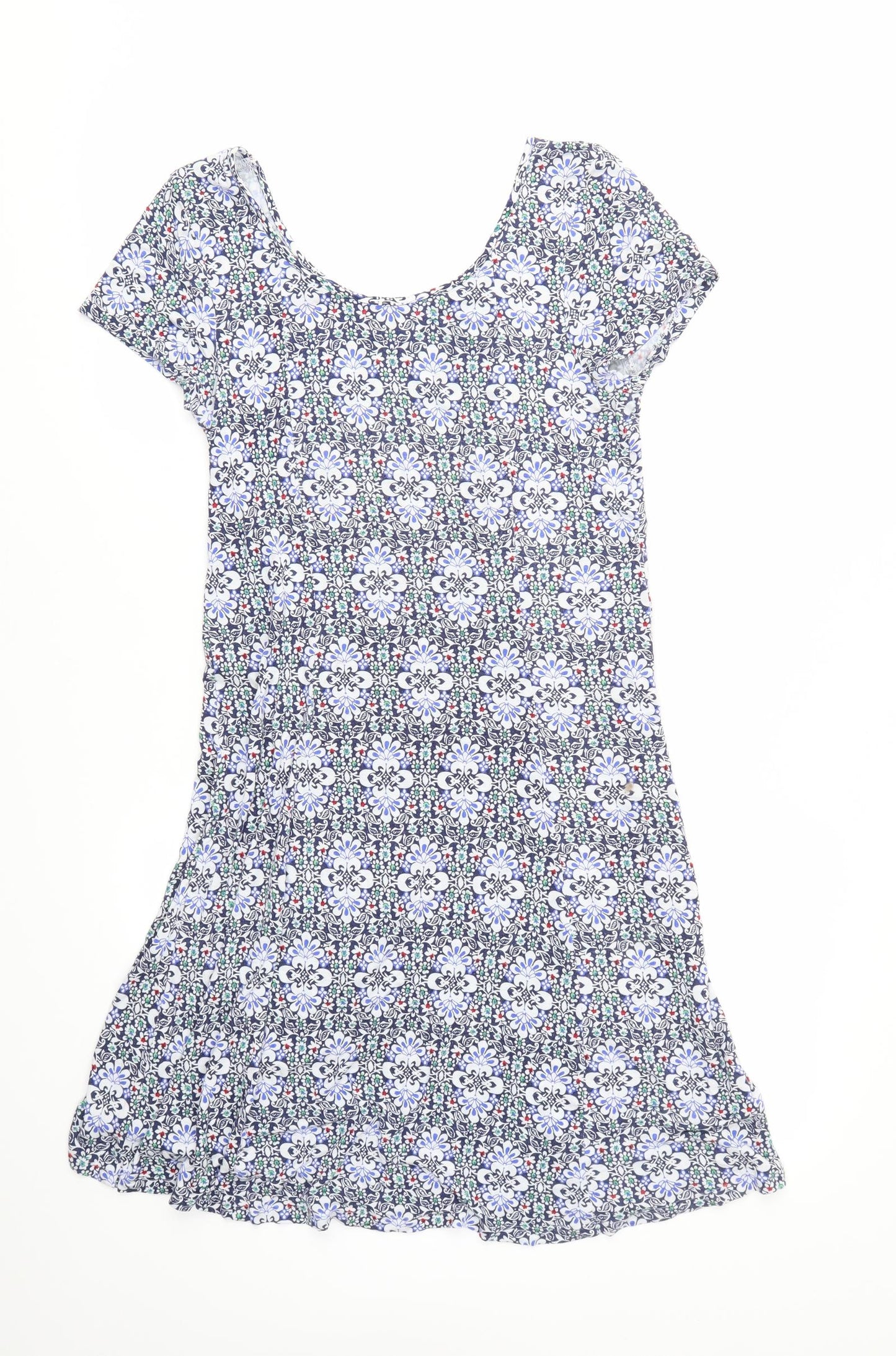 Peacocks Womens Blue Floral  Fit & Flare  Size 12