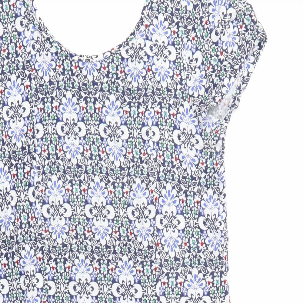 Peacocks Womens Blue Floral  Fit & Flare  Size 12
