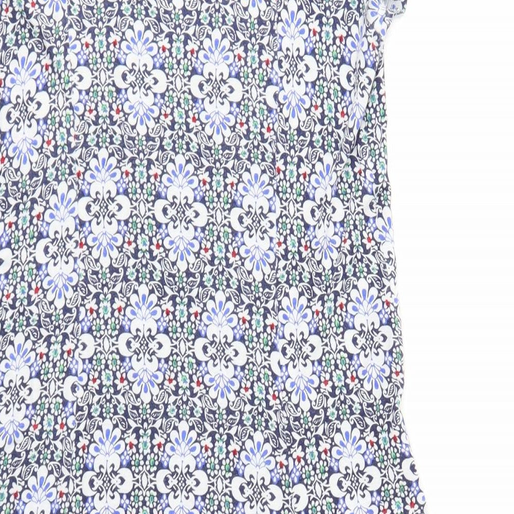 Peacocks Womens Blue Floral  Fit & Flare  Size 12