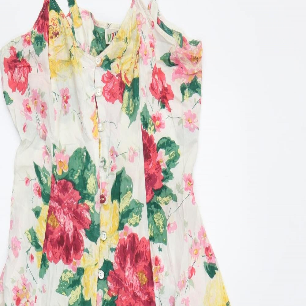 Mango Womens Multicoloured Floral  Fit & Flare  Size S