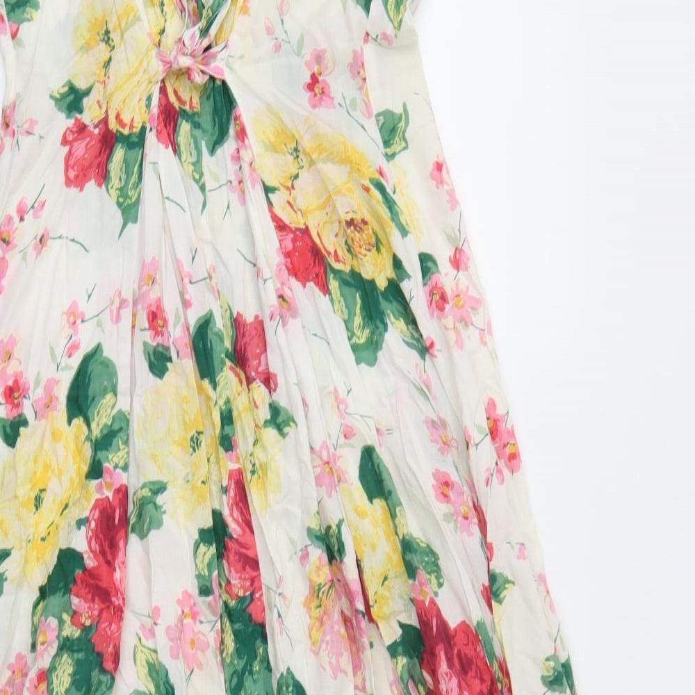 Mango Womens Multicoloured Floral  Fit & Flare  Size S