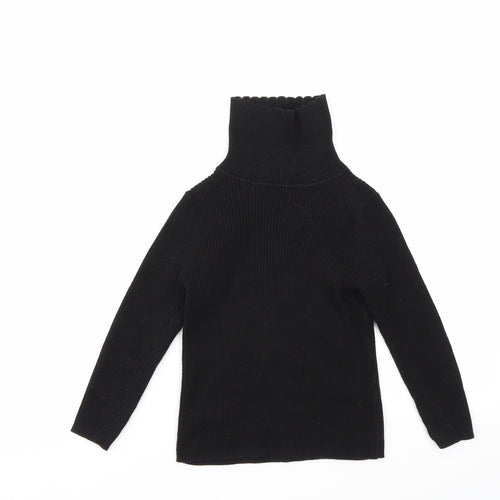 George Girls Black   Basic T-Shirt Size 4-5 Years