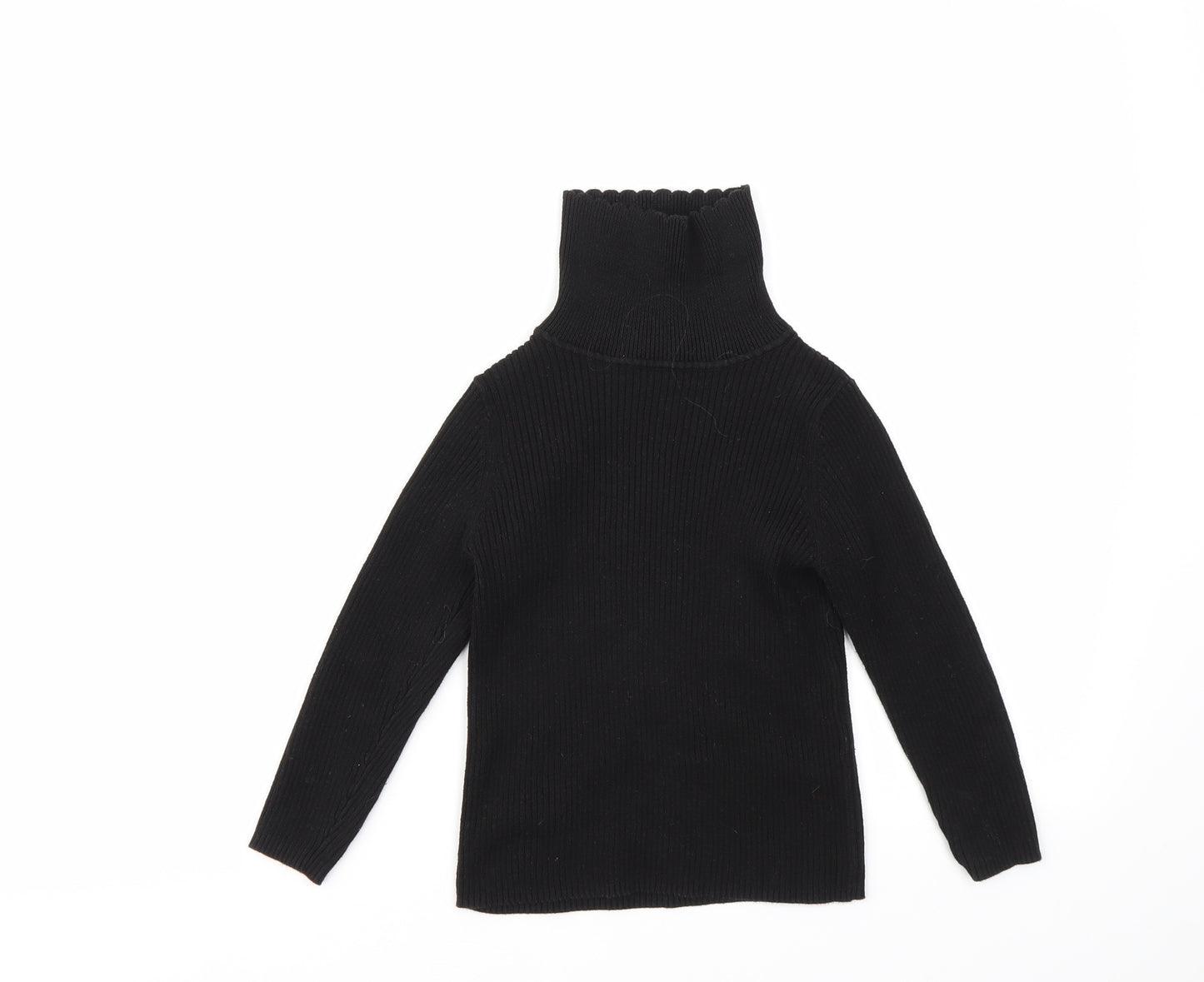 George Girls Black   Basic T-Shirt Size 4-5 Years