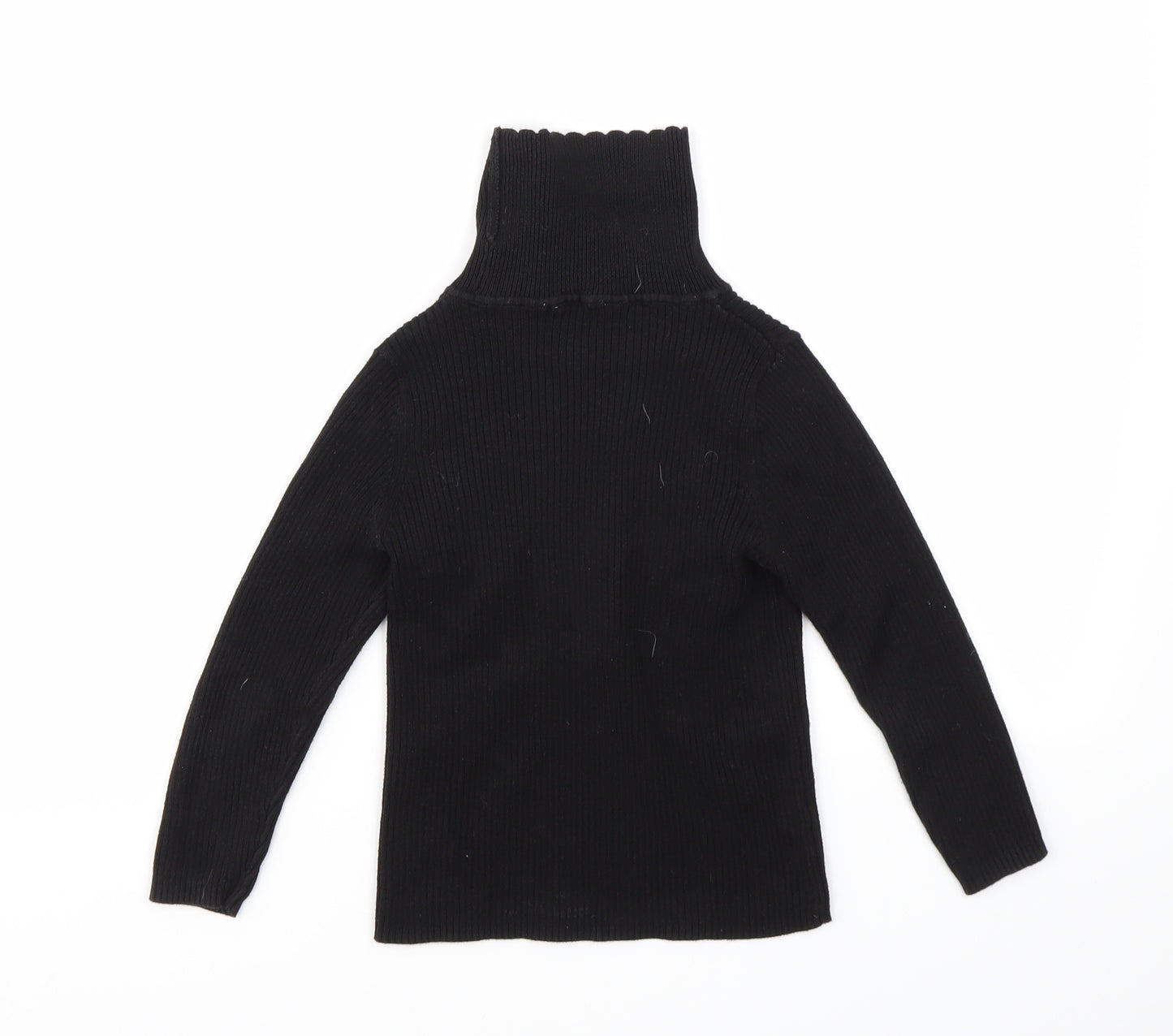 George Girls Black   Basic T-Shirt Size 4-5 Years