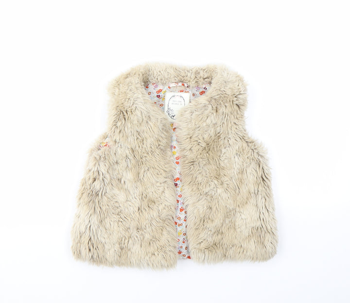 M&S Girls Beige   Basic Jacket Jacket Size 4-5 Years