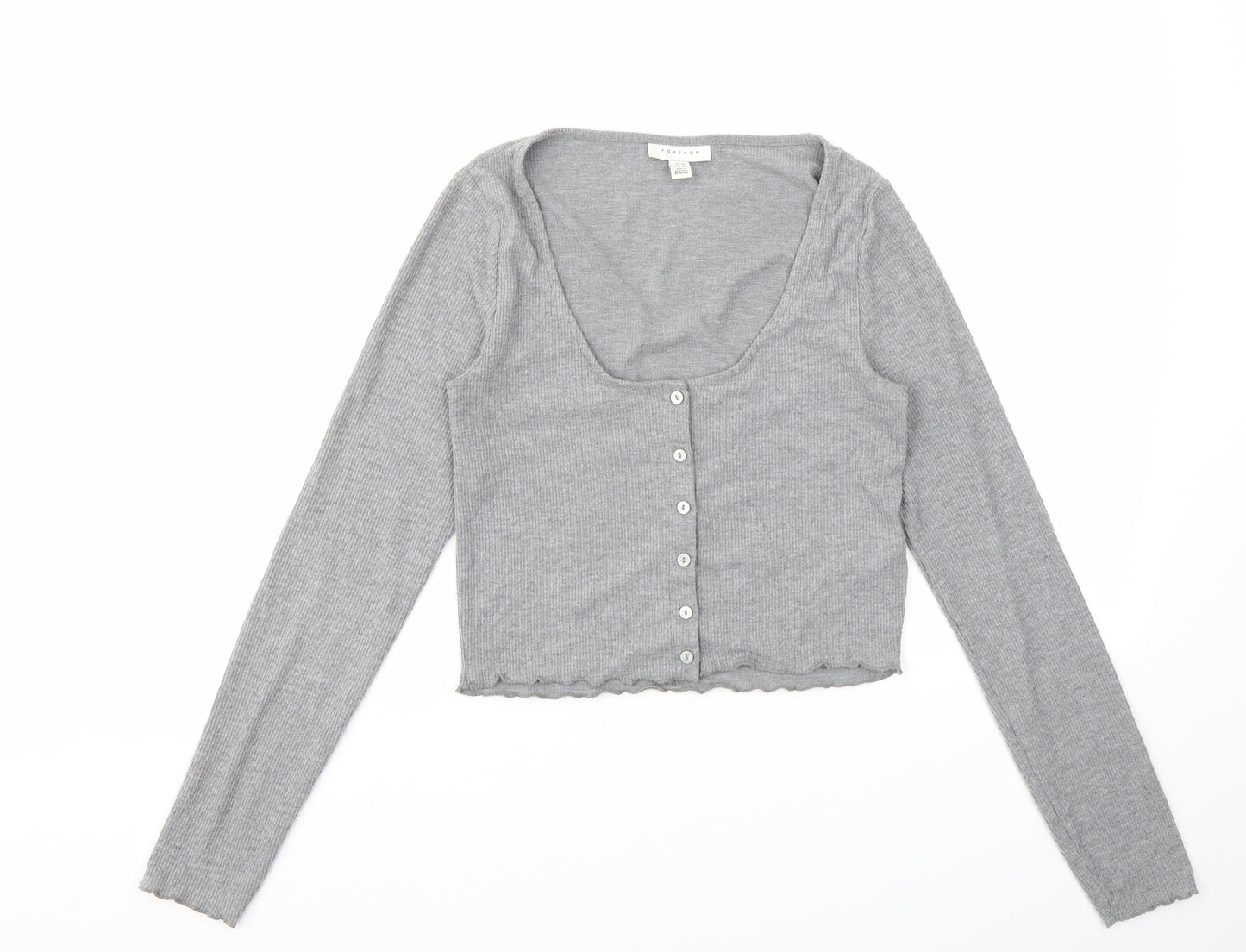 Topshop Womens Grey   Cardigan Jumper Size 10