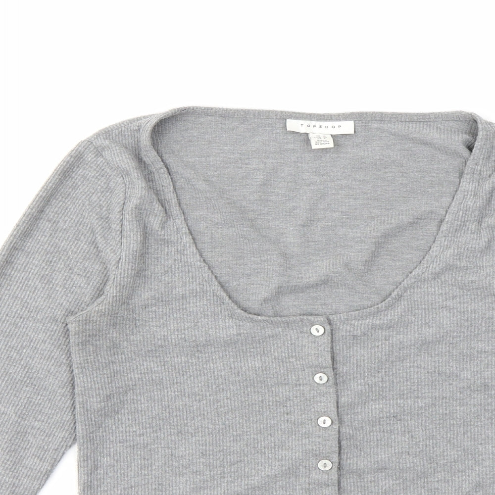 Topshop Womens Grey   Cardigan Jumper Size 10