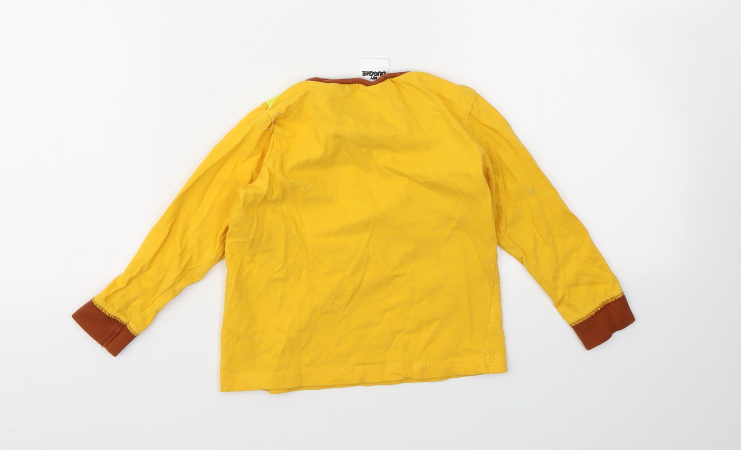 HEY DUGGEE Boys Yellow Geometric  Basic T-Shirt Size 2-3 Years