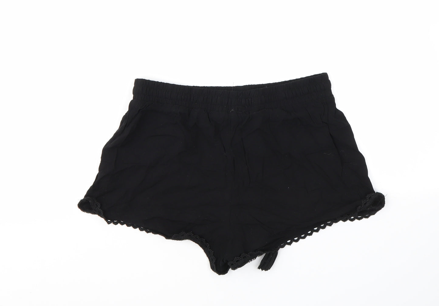 PRIMARK  Womens Black   Culotte Shorts Size 8 - STRECHY WAISTBAND