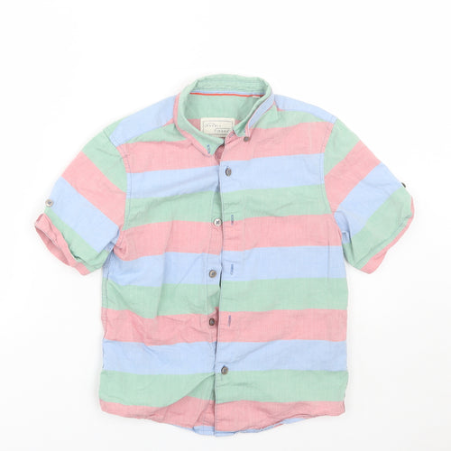 John Lewis Boys Multicoloured Striped  Basic Button-Up Size 9 Years
