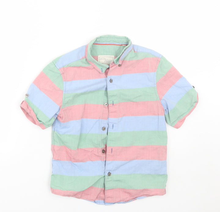 John Lewis Boys Multicoloured Striped  Basic Button-Up Size 9 Years