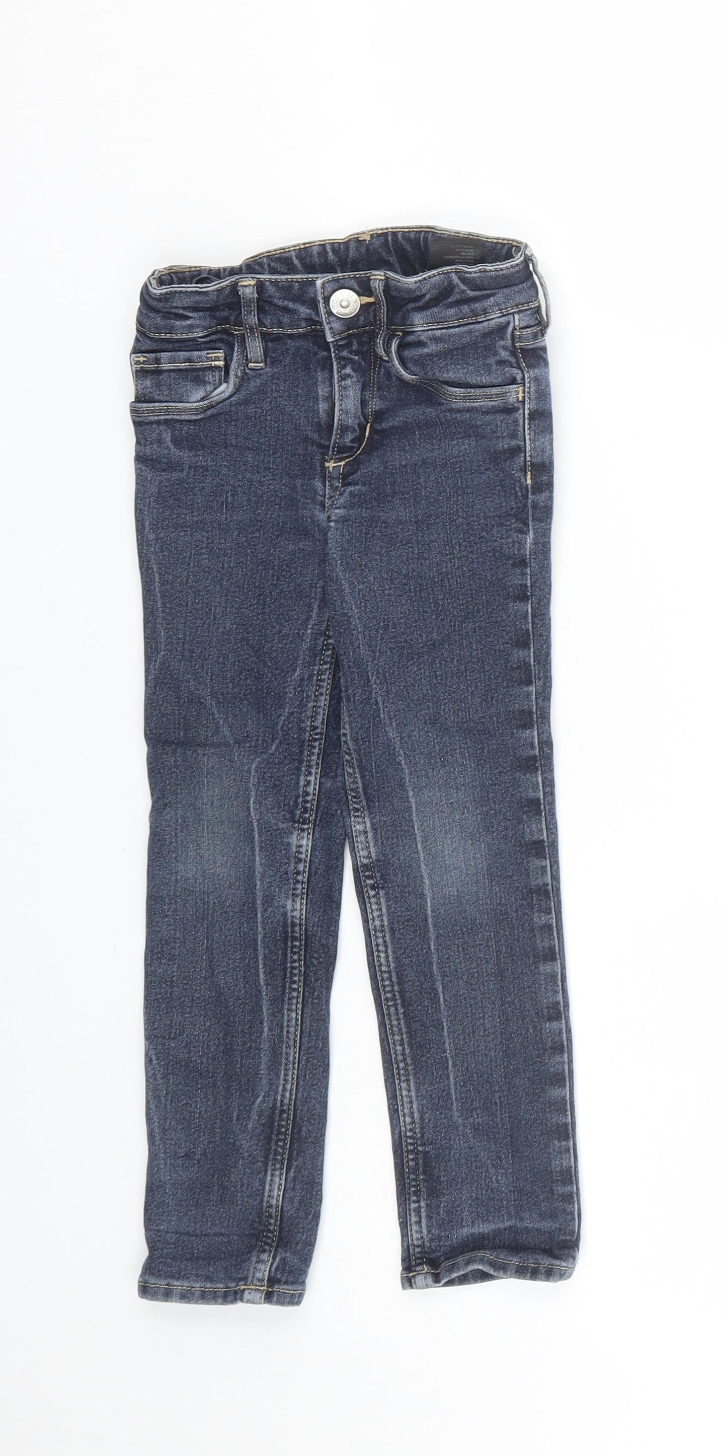 H&M Boys Blue  Denim Straight Jeans Size 4-5 Years