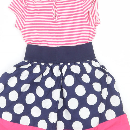 Miniroz Girls Pink Striped  T-Shirt Dress  Size 2-3 Years