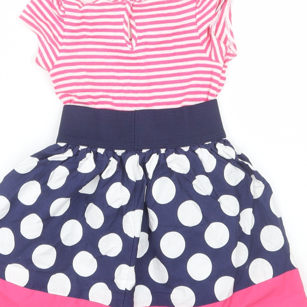 Miniroz Girls Pink Striped  T-Shirt Dress  Size 2-3 Years