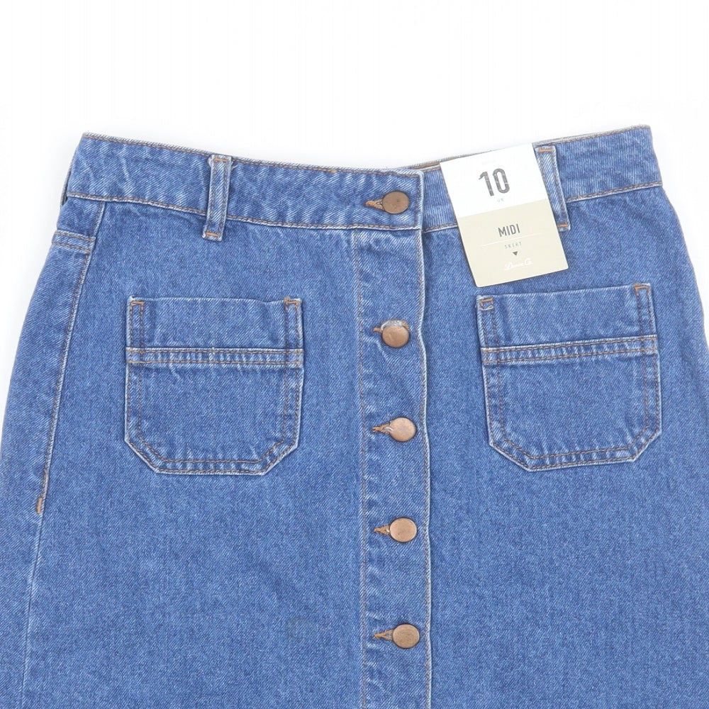 denim co Womens Blue  Denim Bandage Skirt Size 10