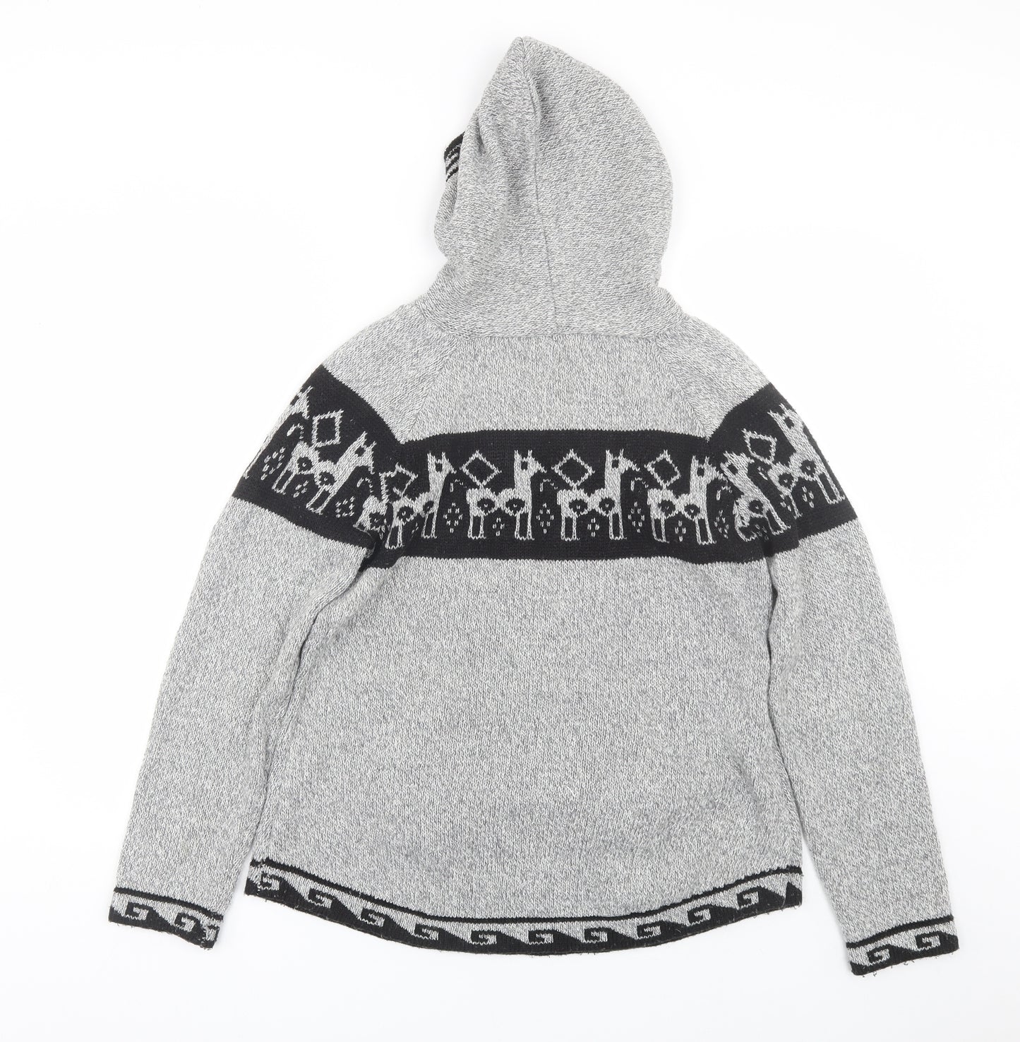 Iz Womens Gold Animal Print  Pullover Hoodie Size 14