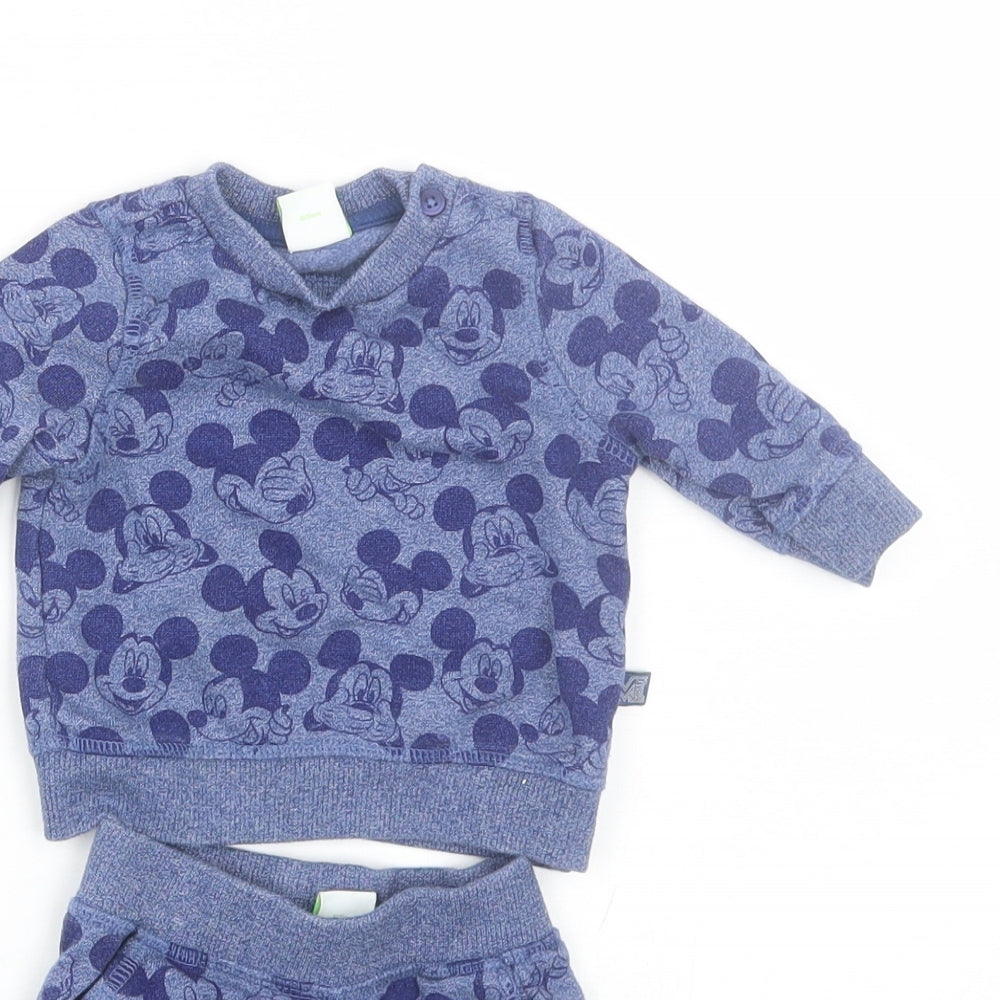 Disney Baby Blue Animal Print  Shorts Set Outfit/Set Size Newborn  - Disney