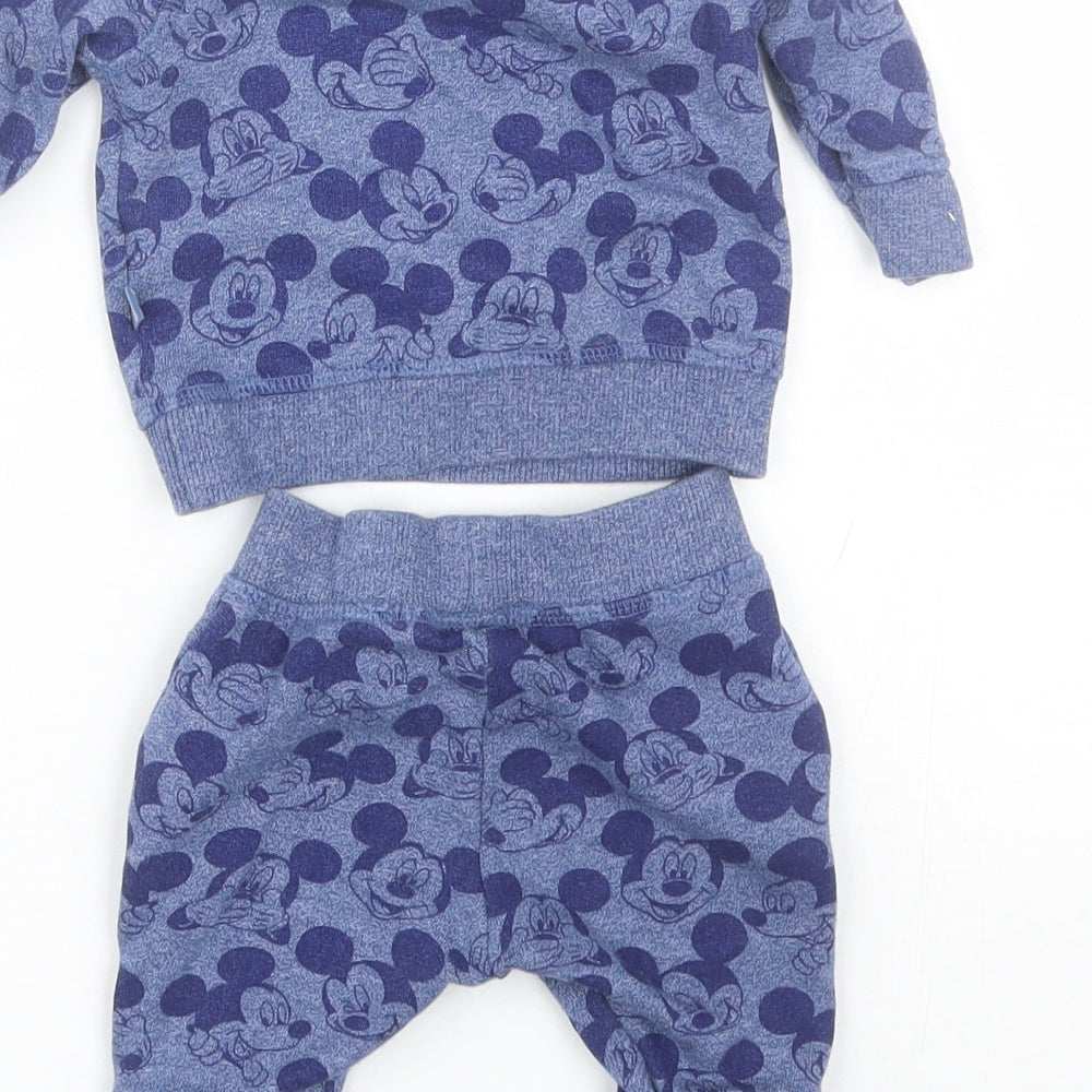 Disney Baby Blue Animal Print  Shorts Set Outfit/Set Size Newborn  - Disney