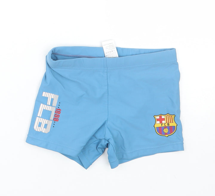 FC Barcelona Boys Blue Compression Shorts Size 6-7 Years - FC Barcelona