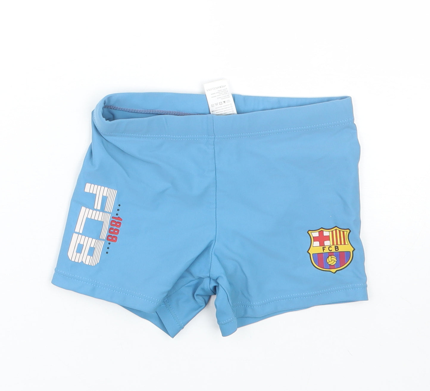 FC Barcelona Boys Blue   Compression Shorts Size 6-7 Years - FC Barcelona