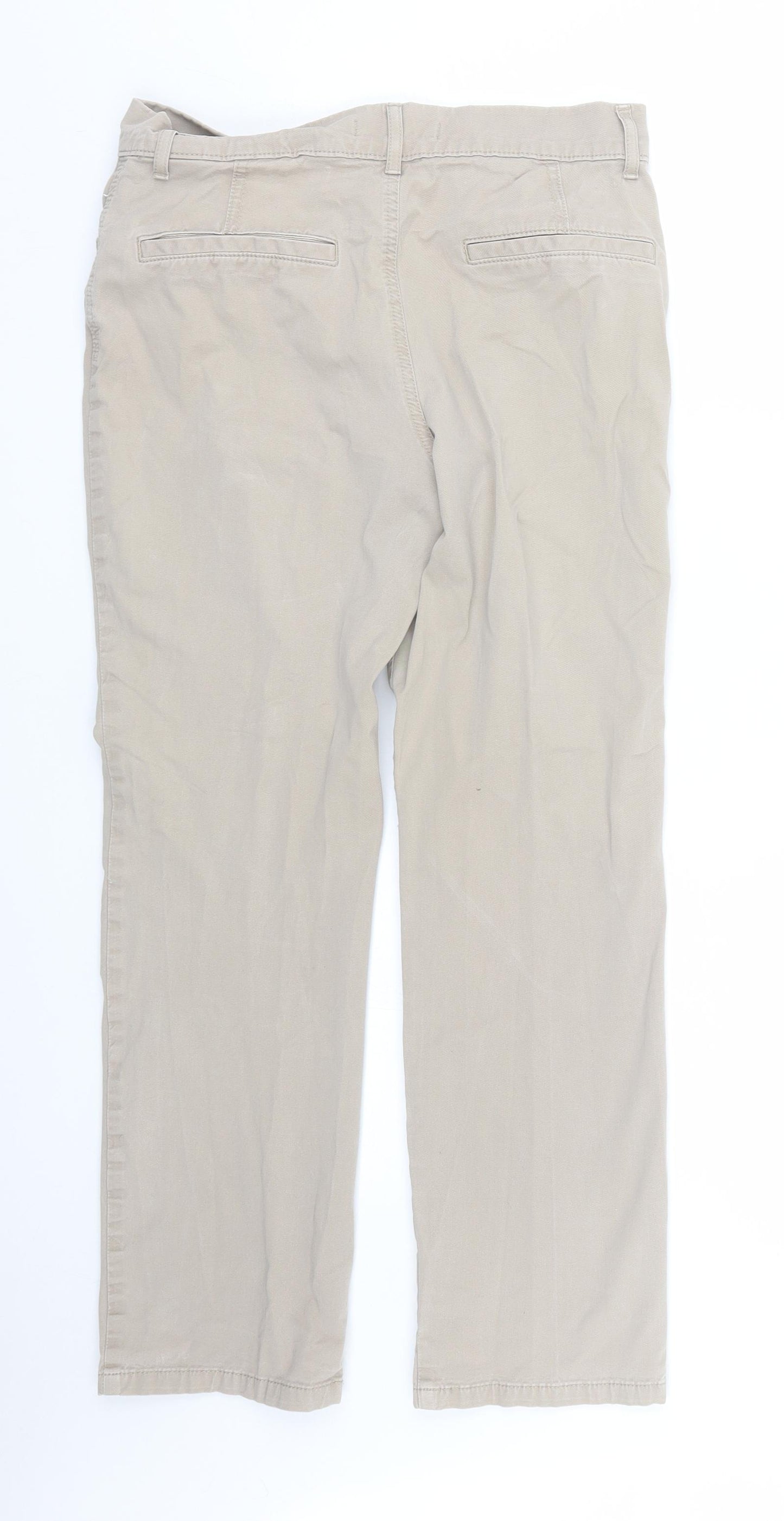 M&S Womens Beige   Trousers  Size 12 L26 in
