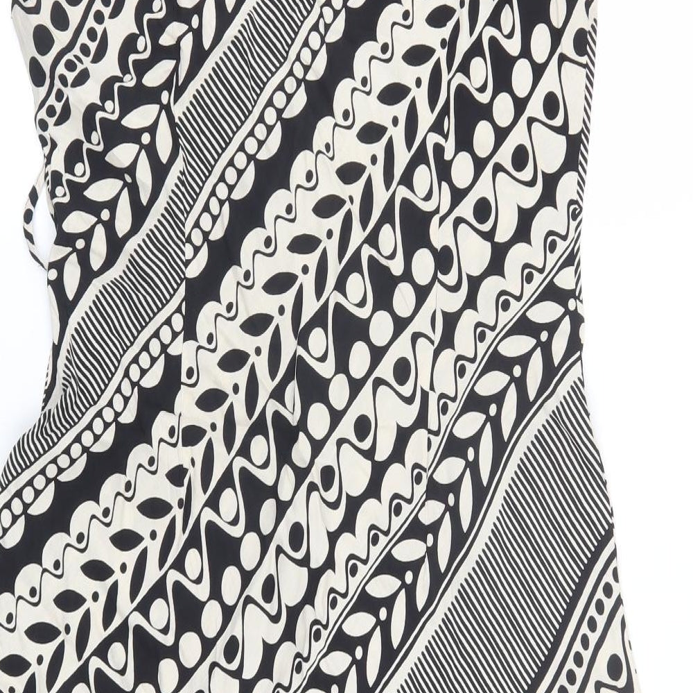 M&S Womens Beige Geometric  Tank Dress  Size 16