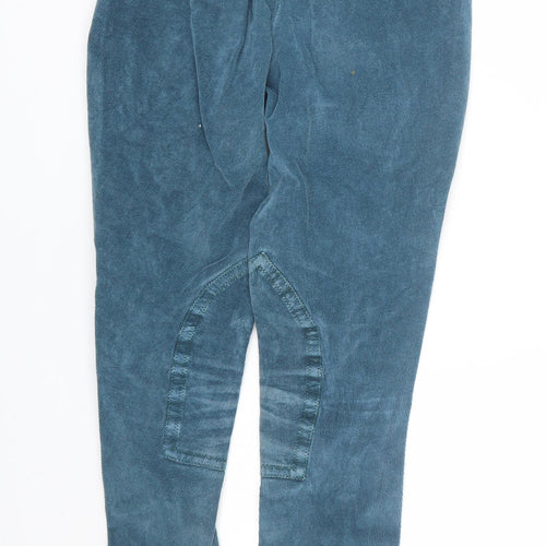 Harry Hall Womens Blue  Corduroy Capri Trousers Size 28 L25 in