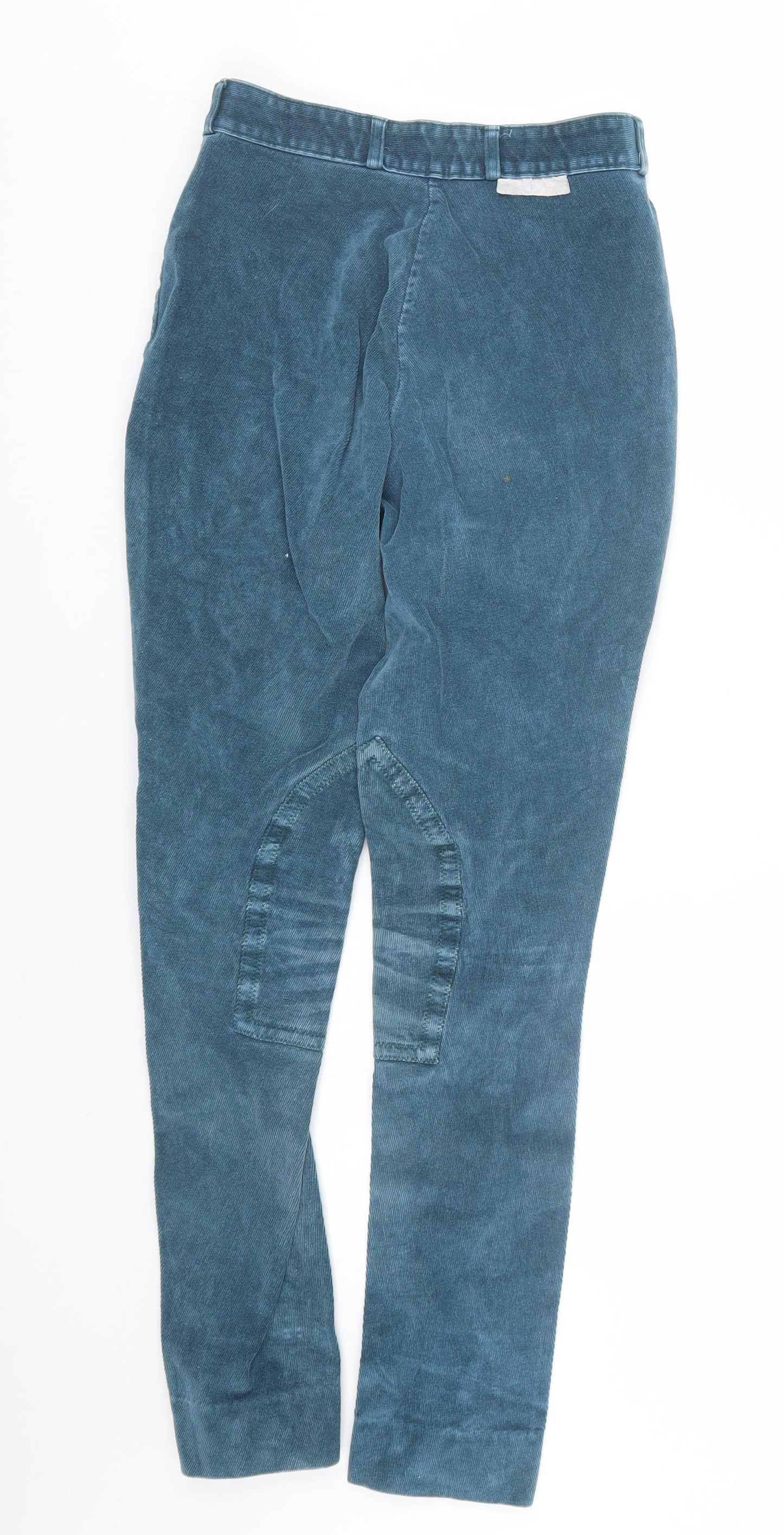 Harry Hall Womens Blue  Corduroy Capri Trousers Size 28 L25 in